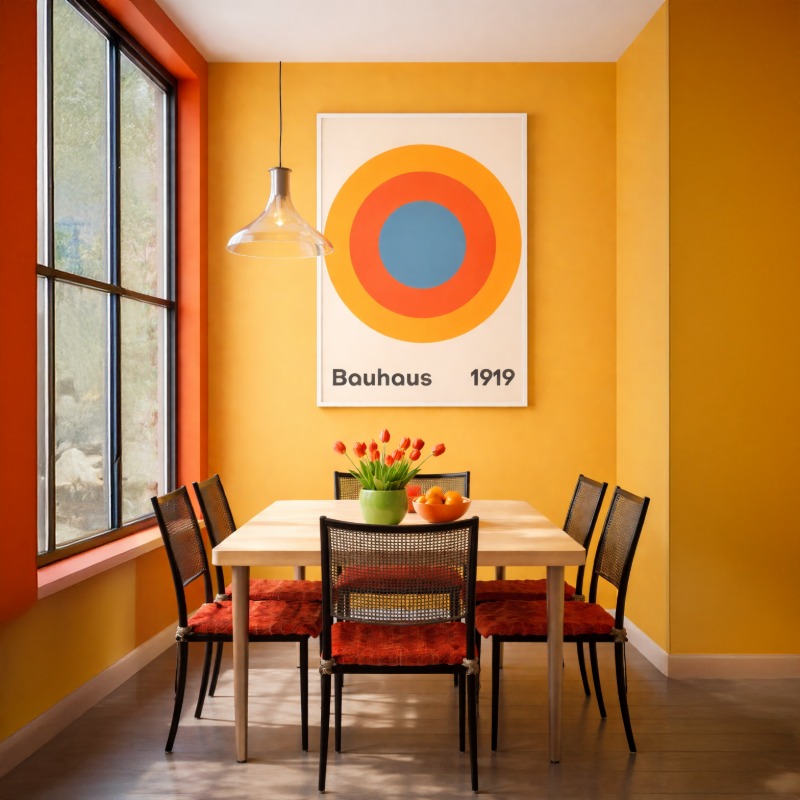 Quadro Canvas Bauhaus Círculos