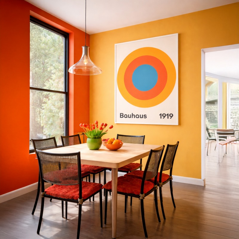 Quadro Canvas Bauhaus Círculos