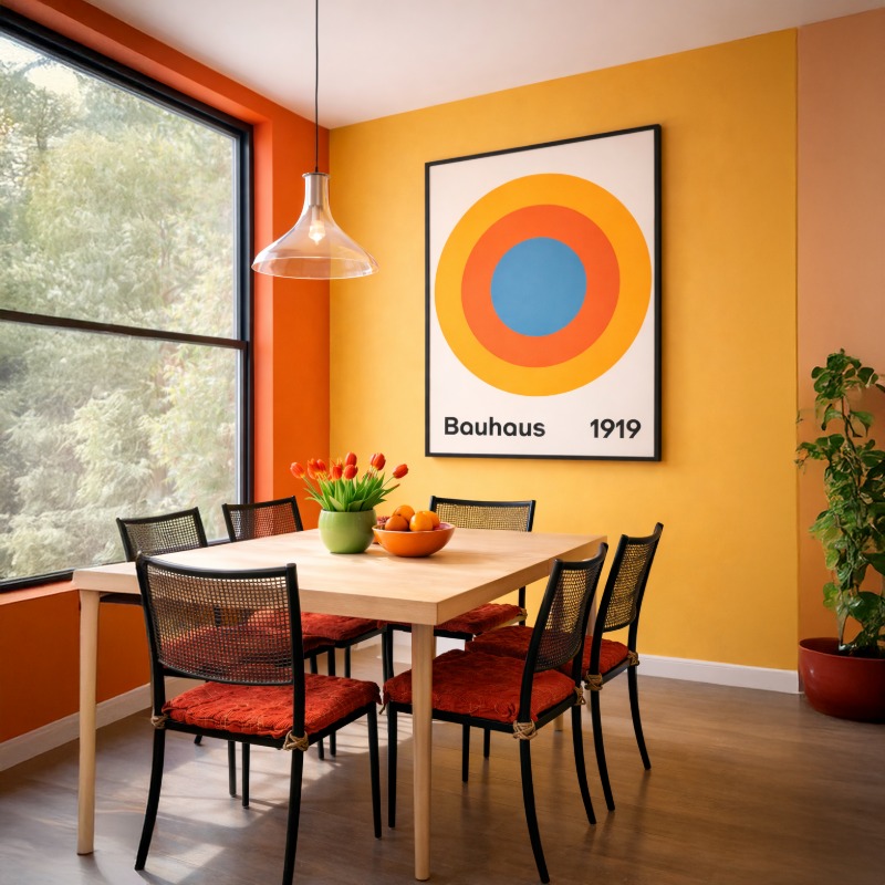 Quadro Canvas Bauhaus Círculos