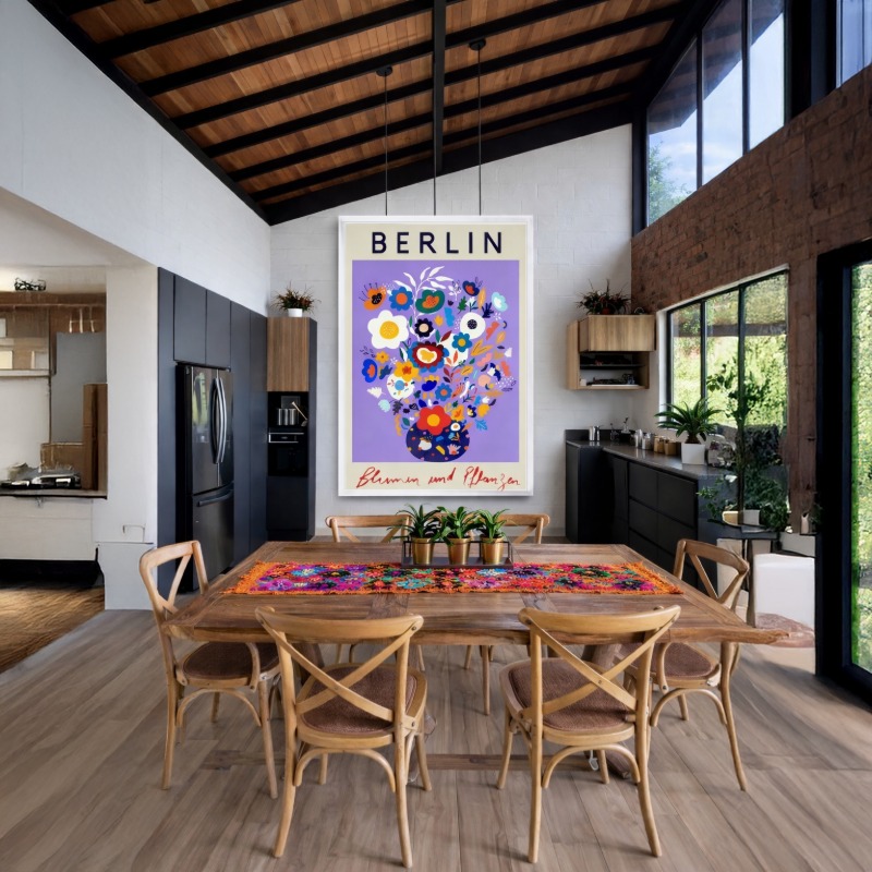 Quadro Canvas Berlin Vaso Flores