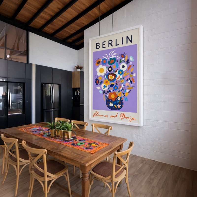 Quadro Canvas Berlin Vaso Flores