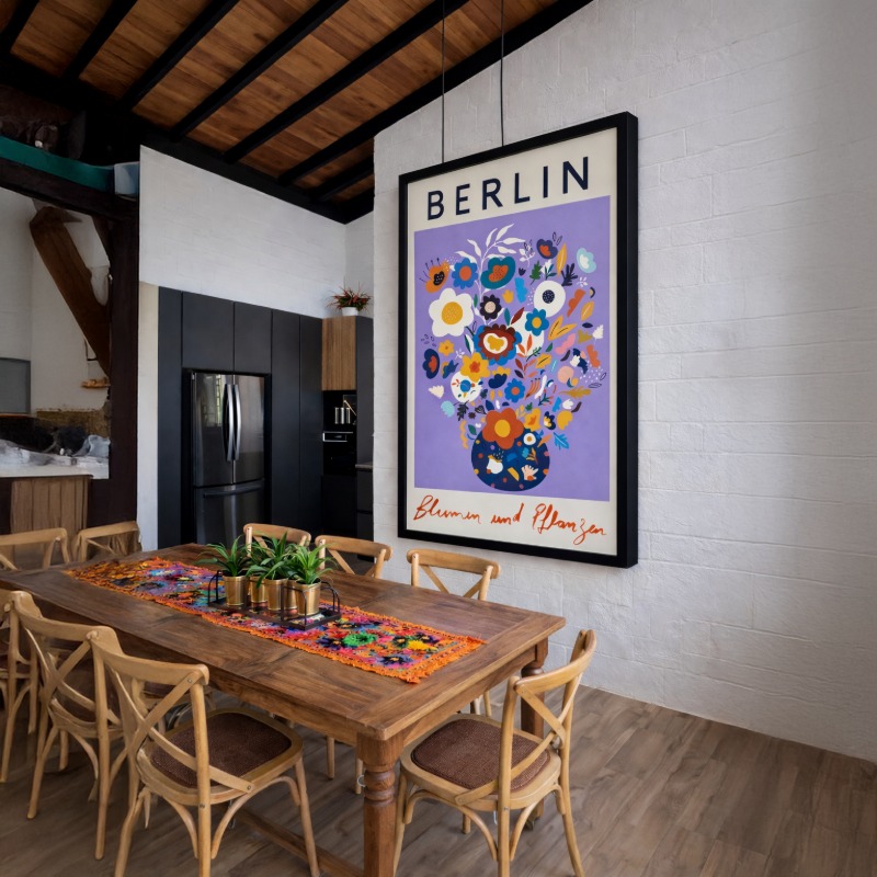 Quadro Canvas Berlin Vaso Flores