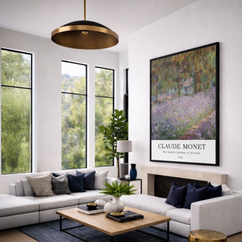 Quadro Canvas Claude Monet Garden At Giverny