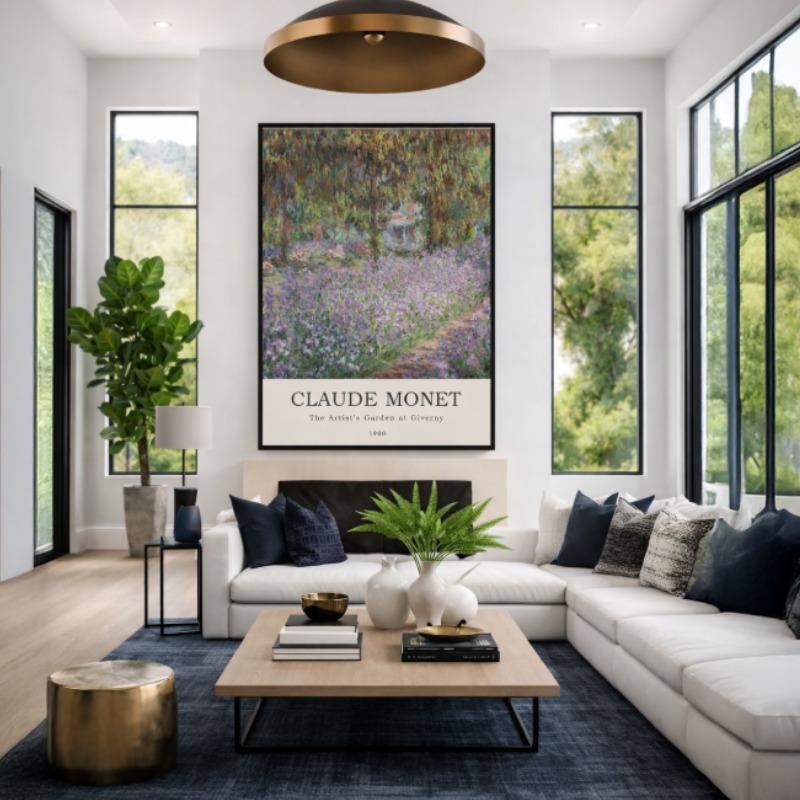Quadro Canvas Claude Monet Garden At Giverny