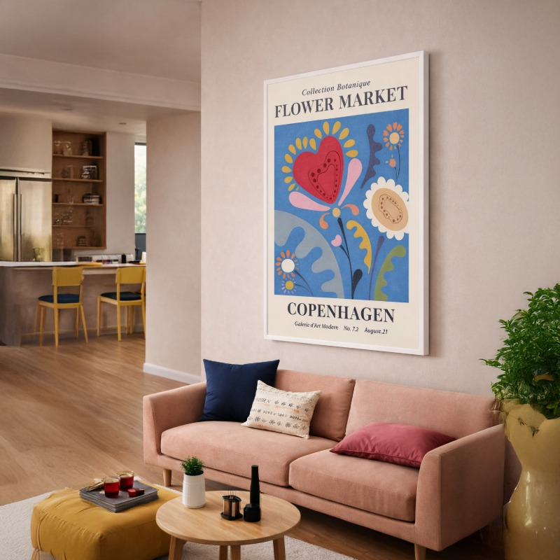 Quadro Canvas Copenhagen Flower Market