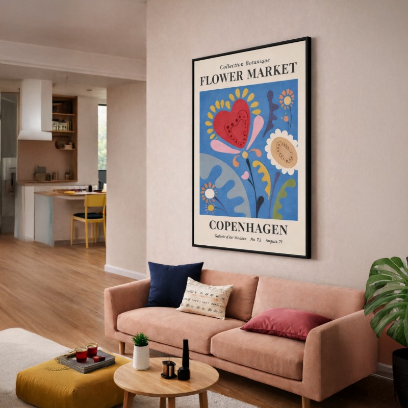 Quadro Canvas Copenhagen Flower Market