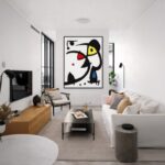 Quadro Canvas Dois Personagens Caçados por um Pássaro