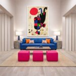 Quadro Canvas Figuras Cão em Frente ao Sol