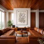 Quadro Canvas Henri Matisse Minimalista Abstrato Cinza