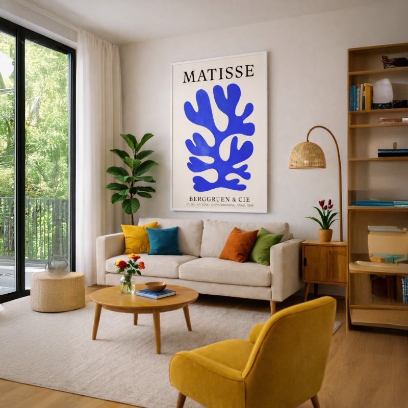 Quadro Canvas Henri Matisse Papiers Découpés Azul
