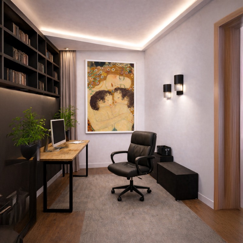Quadro Canvas Mãe e Filhos Gustavo Klimt