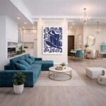 Quadro Canvas Matisse Vector de Forma Azul Corpo Humano