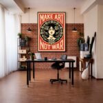 Quadro Canvas Shepard Fairey Make Art Not War