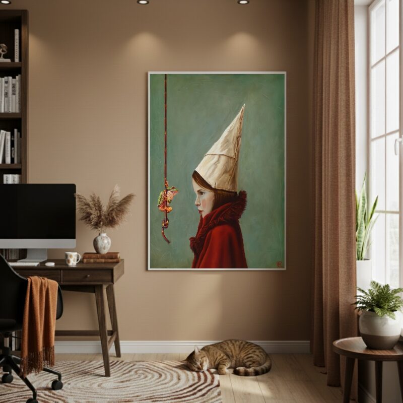 Quadro Decorativo A Menina E O Sapo - 70x50cm
