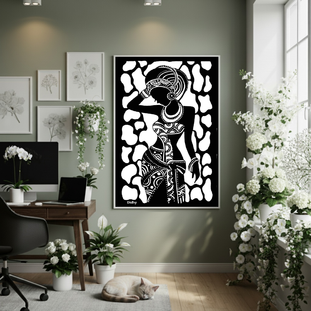 Quadro Decorativo Africana Inabalável - 70x50cm