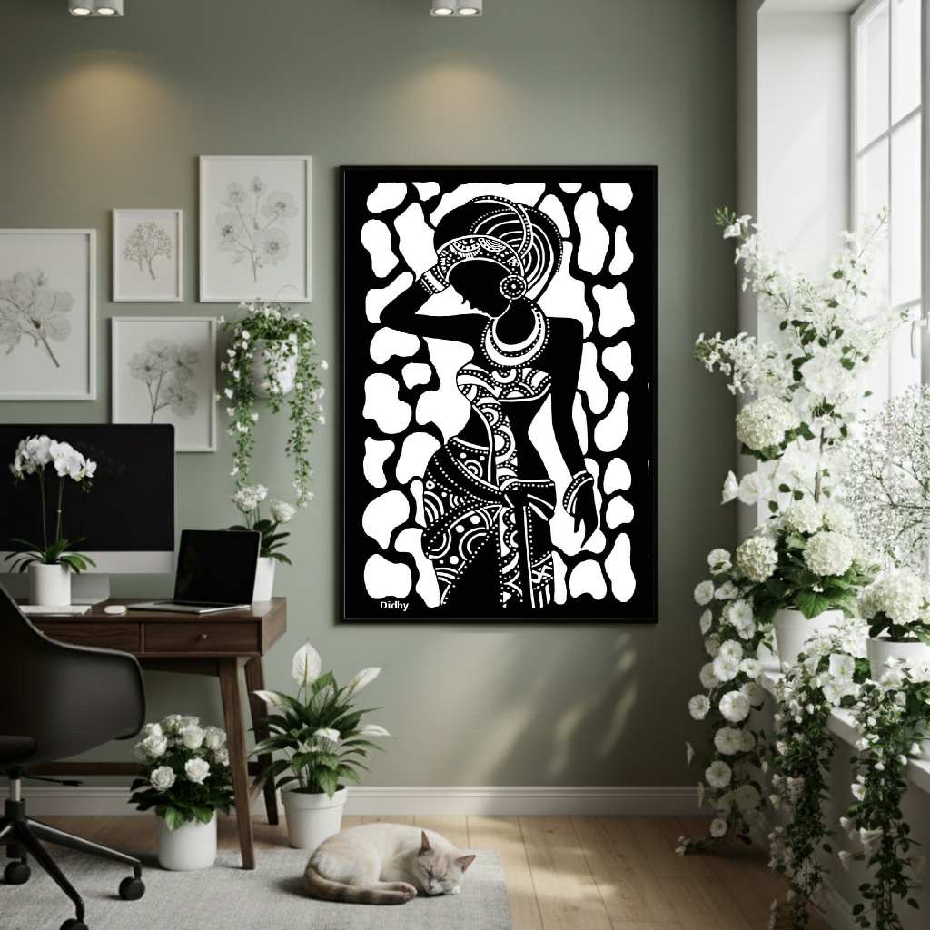 Quadro Decorativo Africana Inabalável - 70x50cm