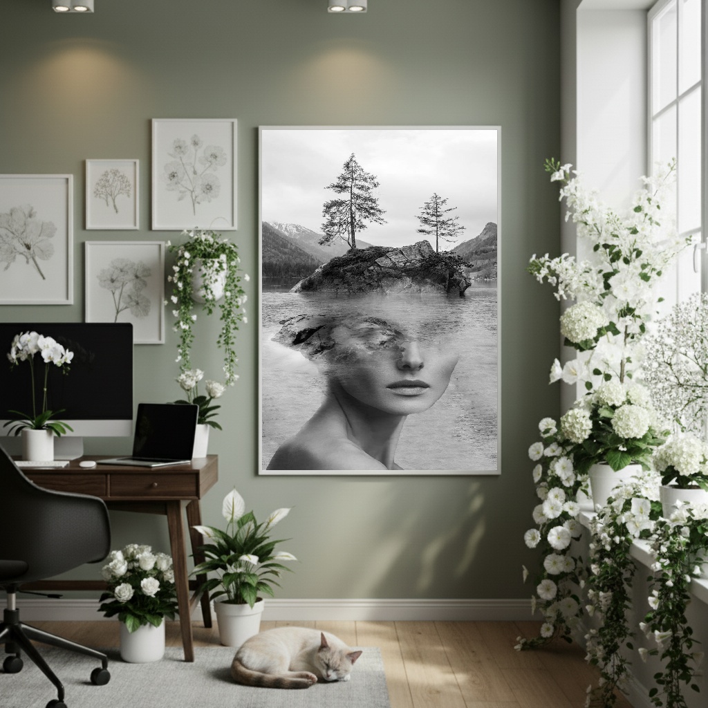 Quadro Decorativo Arquipélago Da Mente - 70x50cm