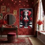 Quadro Decorativo Arte Da Rainha De Copas - 70x50cm