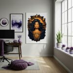 Quadro Decorativo Arte Mística Leão - 70x50cm