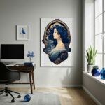 Quadro Decorativo Arte Mística Peixes - 70x50cm