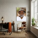 Quadro Decorativo Arte Preto Velho - 70x50cm