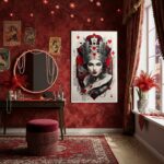 Quadro Decorativo Arte Rainha De Copas - 70x50cm