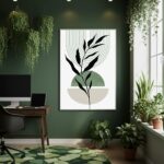 Quadro Decorativo Arte Ramos Verde - 70x50cm