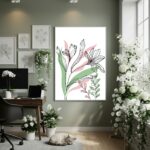 Quadro Decorativo Botânica Suave - 70x50cm