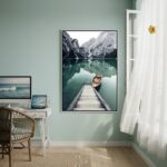 Quadro Decorativo Bote No Lago - 70x50cm