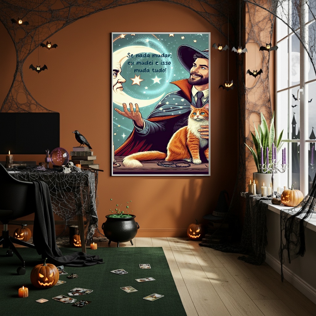 Quadro Decorativo Bruxo Que Muda Tudo - 70x50cm
