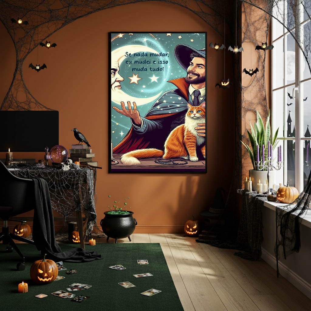 Quadro Decorativo Bruxo Que Muda Tudo - 70x50cm