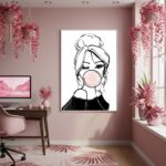 Quadro Decorativo Bubblegum Girl - 70x50cm