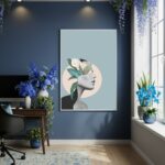 Quadro Decorativo Cabeça De Mulher - 70x50cm