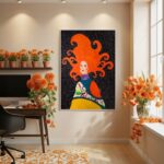 Quadro Decorativo Cabelo Flamejante - 70x50cm