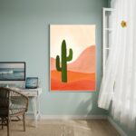 Quadro Decorativo Cacto Chamativo - 70x50cm
