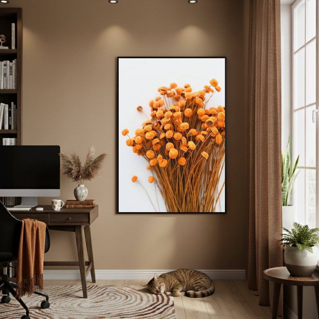 Quadro Decorativo Capim Dourado - 70x50cm