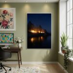 Quadro Decorativo Clarão Na Noite - 70x50cm