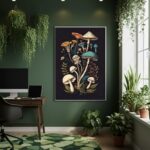 Quadro Decorativo Cogumelos Místicos - 70x50cm