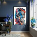 Quadro Decorativo Colagem De Mulher - 70x50cm