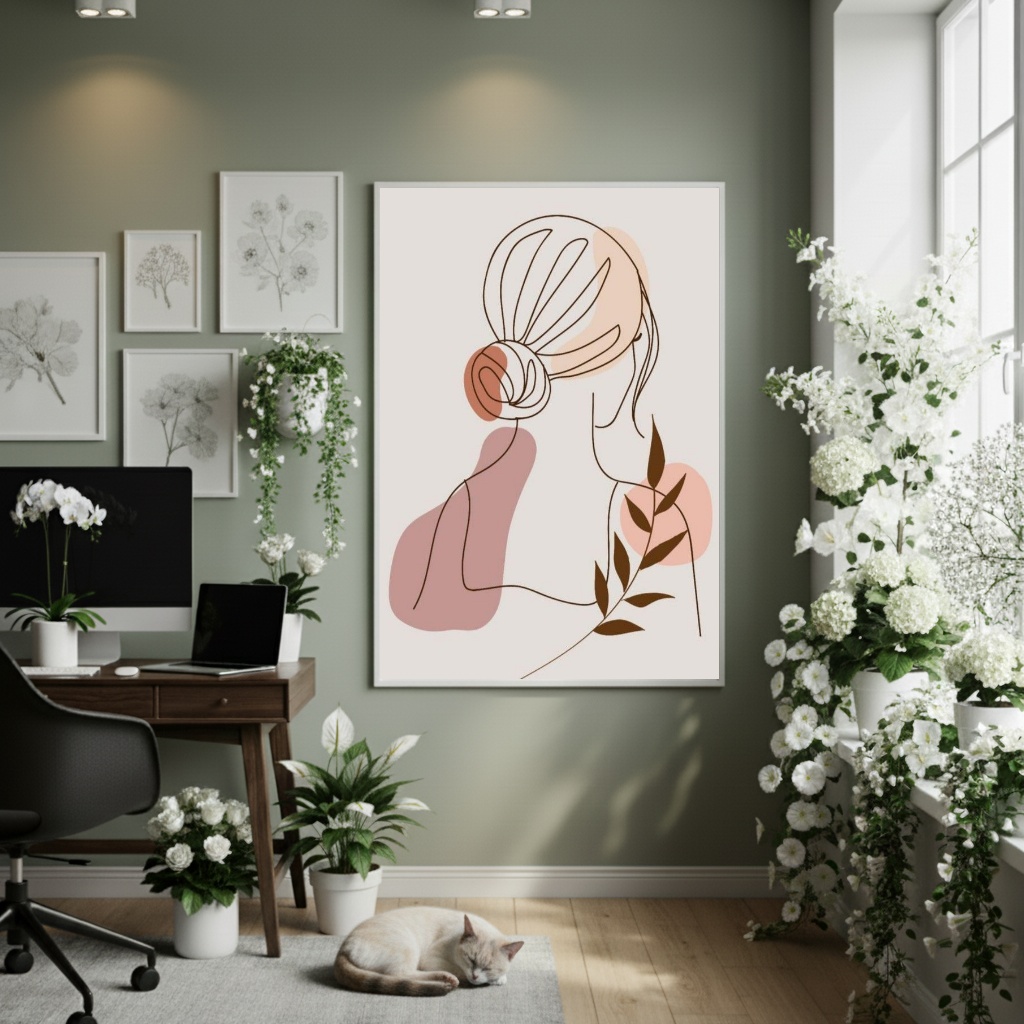 Quadro Decorativo Contorno Da Calma - 70x50cm