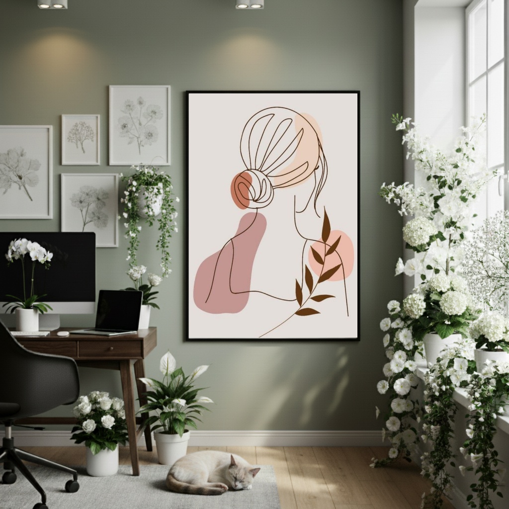 Quadro Decorativo Contorno Da Calma - 70x50cm