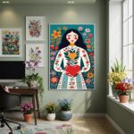 Quadro Decorativo Coração Alado - 70x50cm