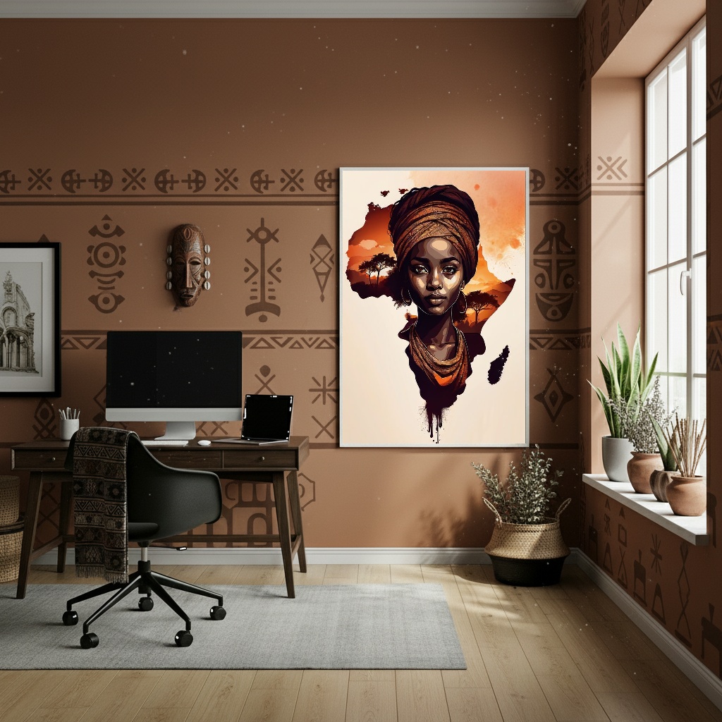 Quadro Decorativo Coração Do Continente - 70x50cm