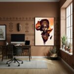 Quadro Decorativo Coração Do Continente - 70x50cm