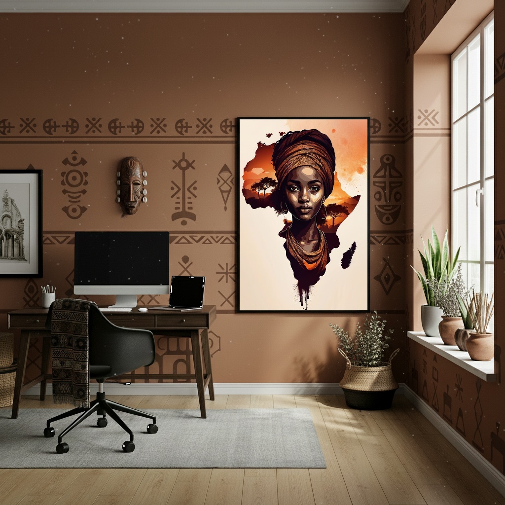 Quadro Decorativo Coração Do Continente - 70x50cm