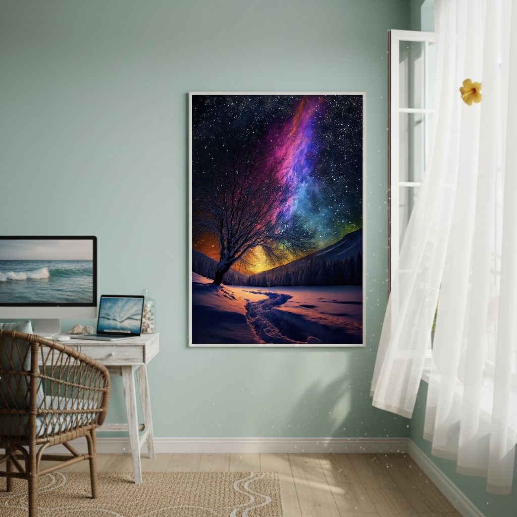 Quadro Decorativo Cores Da Noite - 70x50cm