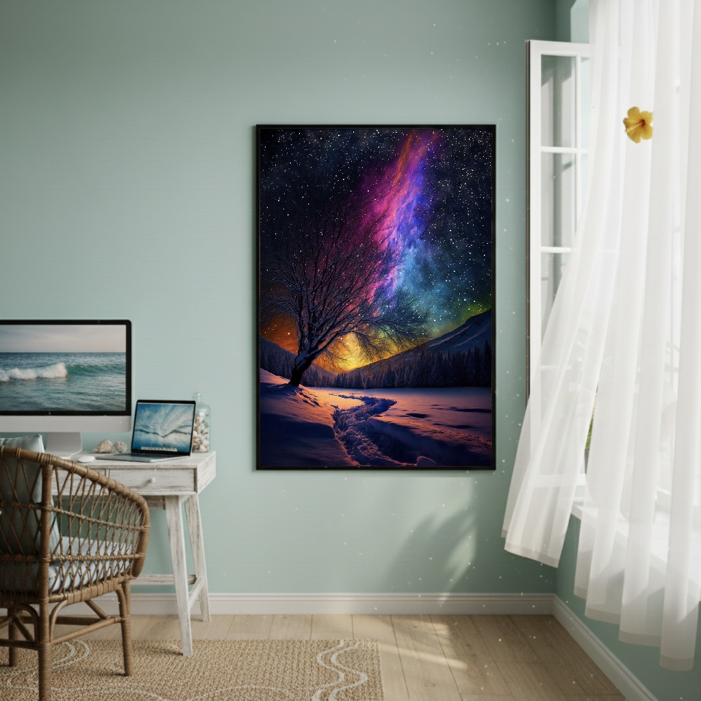 Quadro Decorativo Cores Da Noite - 70x50cm
