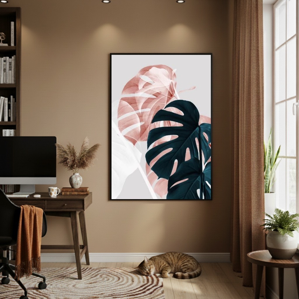 Quadro Decorativo Cores De Monstera - 70x50cm