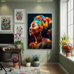 Quadro Decorativo Coroa De Cores - 70x50cm