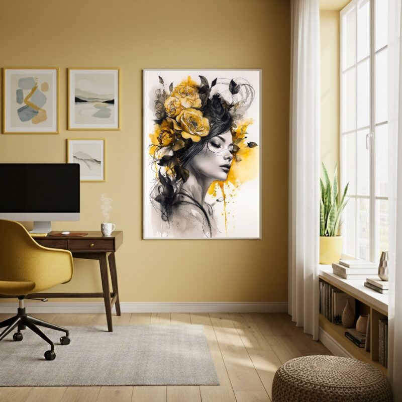 Quadro Decorativo Coroa De Silêncios - 70x50cm